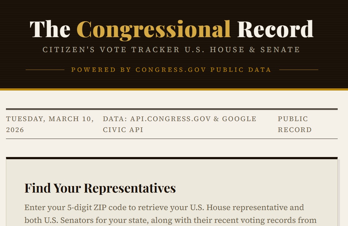 Congressional Lookup Tool